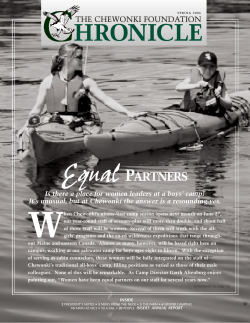 hronicle - Chewonki Foundation