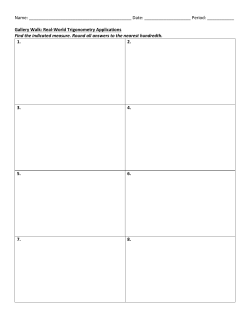 Applying TRIG Ratios Word Problems Gallery Walk Problems