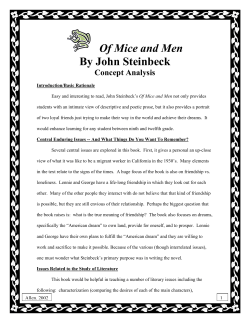 Of Mice and Men By John Steinbeck