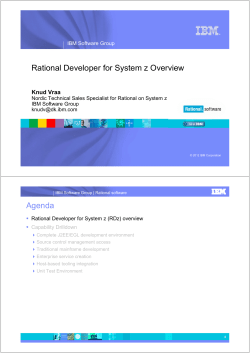 Rational Developer For System Z Overview