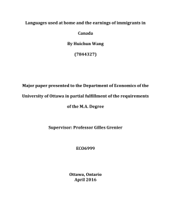 Languages used at home and the earnings of immigrants in Canada