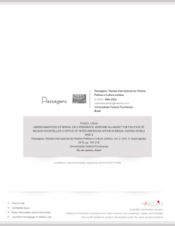 THE POLITICS OF NELSON ROCKFELLER ́S OFFICE OF