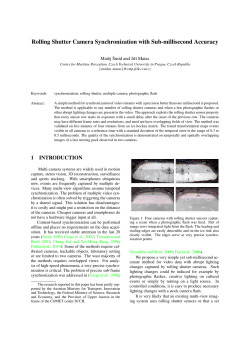Rolling Shutter Camera Synchronization with Sub