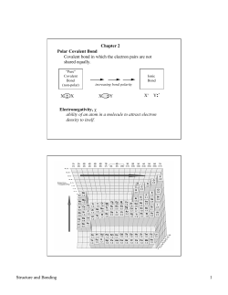 Polar covalent bonds