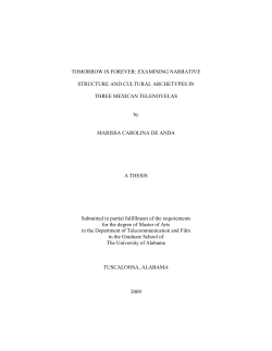 TOMORROW IS FOREVER: EXAMINING NARRATIVE