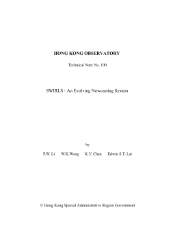 Technical Note No. 100 - Hong Kong Observatory
