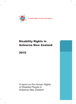 Disability Rights in Aotearoa New Zealand 2010