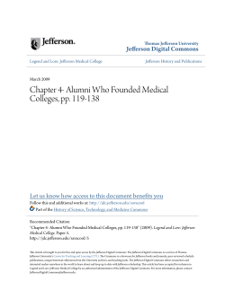 Chapter 4- Alumni Who Founded Medical Colleges, pp. 119-138