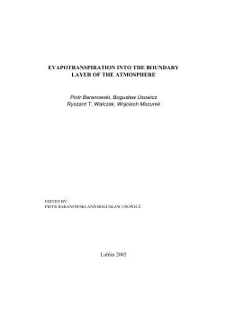 evapotranspiration into the boundary layer of the atmosphere