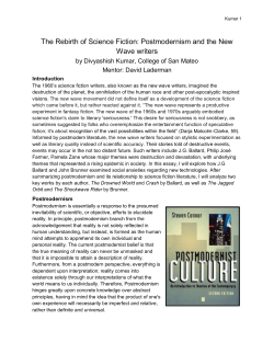 The Rebirth of Science Fiction: Postmodernism and the New Wave