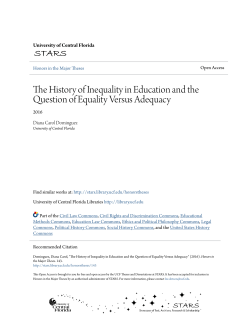 The History of Inequality in Education and the Question of