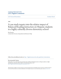 A case study inquiry into the relative impact of Balanced Reading