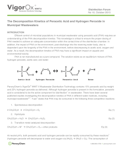 The Decomposition Kinetics of Peracetic Acid