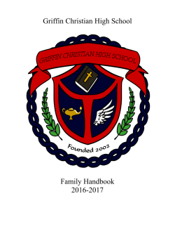 GC Handbook - Griffin Christian Schools