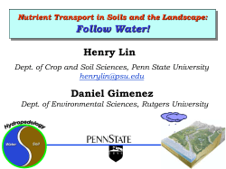 Nutrient Transport in Soils and the Landscape: Follow