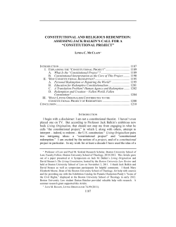 constitutional and religious redemption