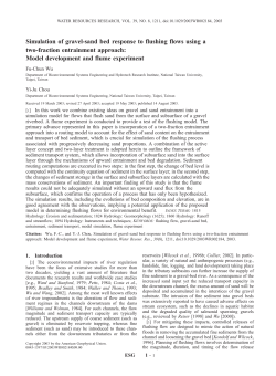 Simulation of gravel-sand bed response to flushing flows using a