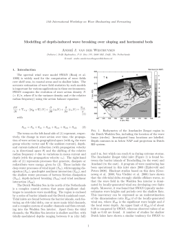 Modelling of depth-induced wave breaking over sloping and