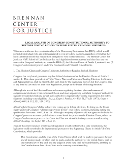 LEGAL ANALYSIS OF CONGRESS` CONSTITUTIONAL