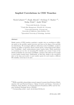 Implied Correlations in CDO Tranches - ucsb pstat