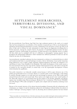 settlement hierarchies, territorial divisions, and visual