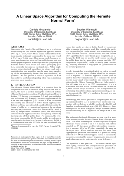 A Linear Space Algorithm for Computing the Hermite Normal Form