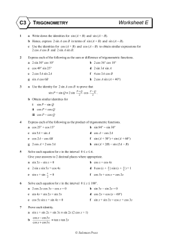 Trigonometry E