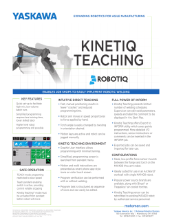 kinetiq teaching - Motoman Robotics