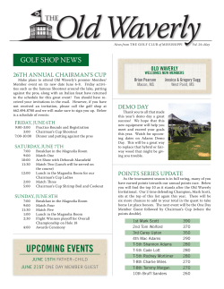 May 2014 - Old Waverly Golf Club