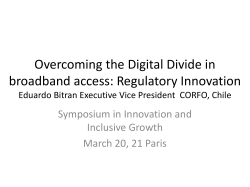 Overcoming the digital Divide in broad band access: &ldquo;A Reform