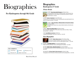 Biographies - Joliet Public Library