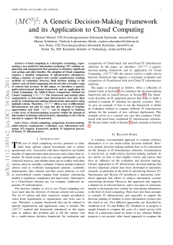 A Generic Decision-Making Framework and its