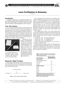 AGR53: Lawn Fertilization in Kentucky
