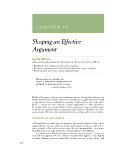 Chapter 19 Shaping an Effective Argument