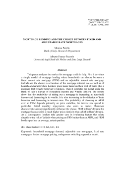 mortage lending and the choise between fixed and ajustable rate