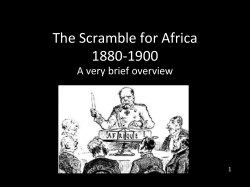The Scramble for Africa 1880