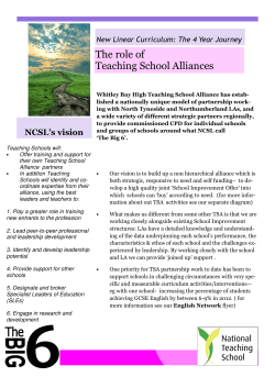 The role of Teaching School Alliances