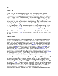 Iliad Genre - Epic Literary works are divided into various categories