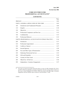 code of ethics for professional accountants   contents