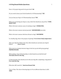 4-‐H Dog Round Robin Questions