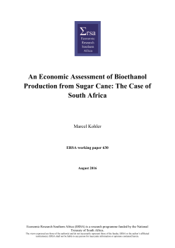 An Economic Assessment of Bioethanol Production from Sugar