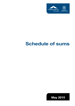 WorkCoverSA Schedule of sums