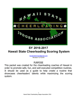 SY 20162017 Hawaii State Cheerleading Scoring System