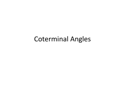 Coterminal Angles