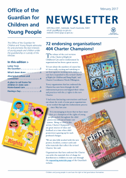 newsletter - Guardian for Children and Young People