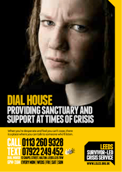 A6 printable cards - Leeds Survivor Led Crisis Service