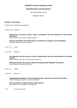Conference programme - University of Nottingham
