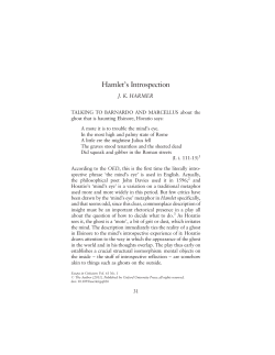 Hamlet`s Introspection