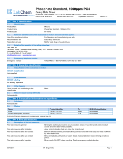 Phosphate Standard, 1000ppm PO4