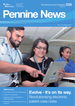 February issue of Pennine News - Pennine Acute Hospitals NHS Trust